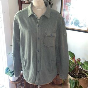 Tommy Bahama Green button down jacket, shirt ~ large
